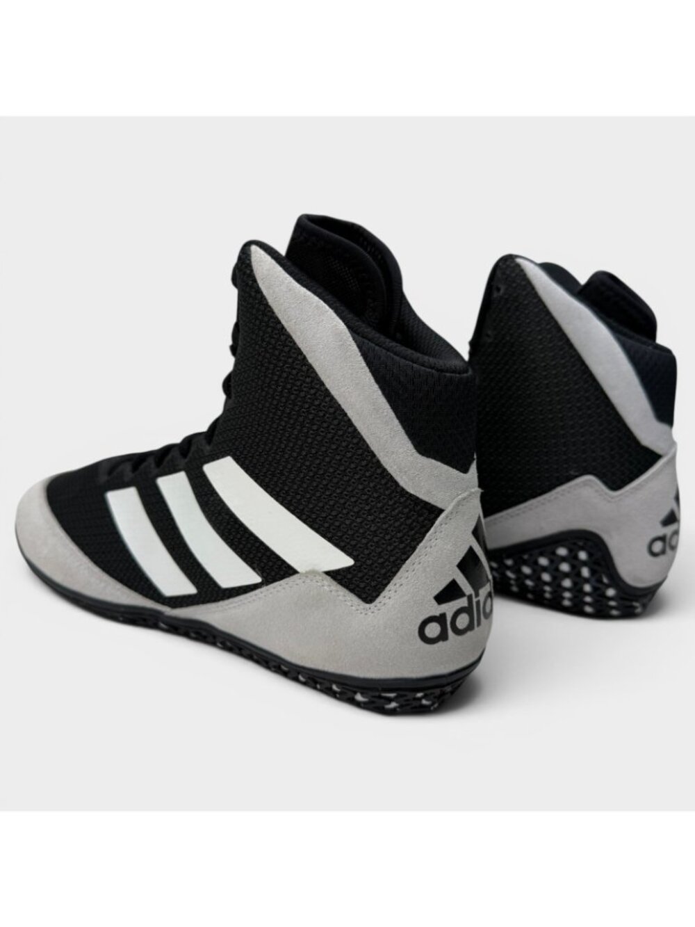 Adidas FZ5381 Mat Wizard 5 Gray White Black Lace-Up Wrestling Shoes Men's US 9.5 - Picture 6 of 13